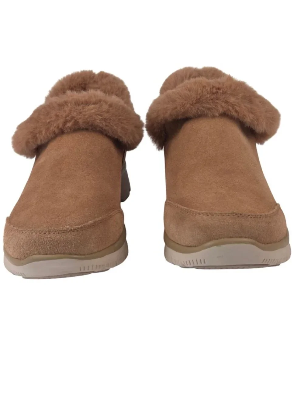 Skechers Easy Going Fall Feeling Tan Suede Slip Ins Size 9